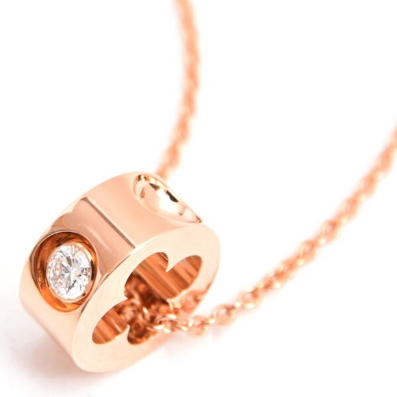 LOUIS VUITTON Gold Diamond Necklace - Picture 1 of 9